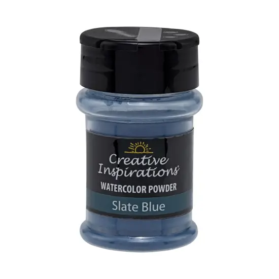 Creative Inspirations Powder Watercolor Paint 3 Pack - 38g Shaker Bottle, Slate Blue - Dye-Based Water-Soluble Crystalline Pigments - Non-Toxic, Perfect for Abstract and Spontaneous Effects {3}