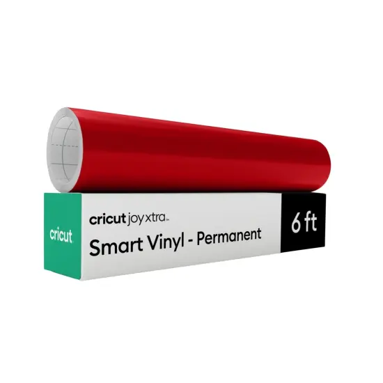 Cricut Joy Xtra Smart Vinyl - Permanent, Red, 9.5 in x 6 ft (1) {1}