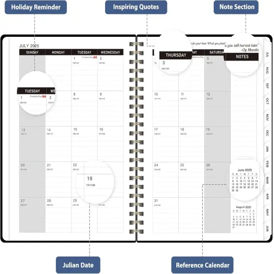 Teacher Planner 2025-2026 (6.3" x 8.5") - Black {2}