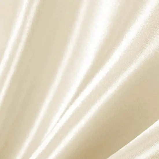 1 Yard Ivory Satin Charmeuse Fabric 60&Prime; Wide 100% Polyester {1}