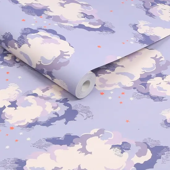 Cath Kidston Silver Linings Violet Wallpaper {3}