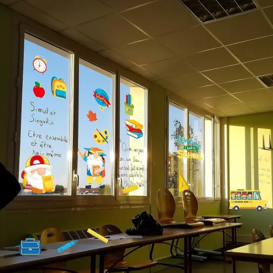 8 Sheets Back to School Window Clings {5}