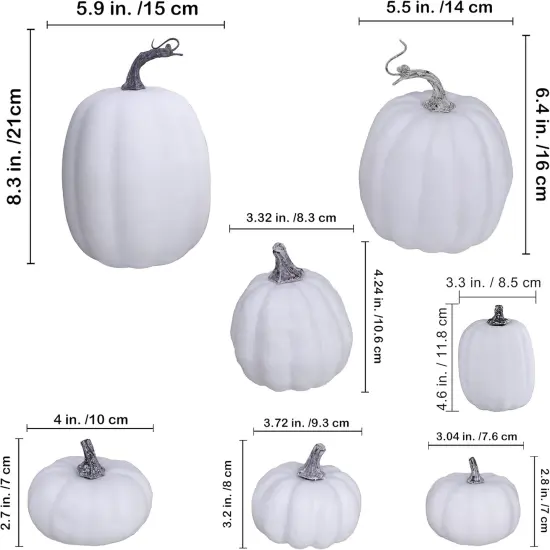 Artificial White Pumpkins {2}