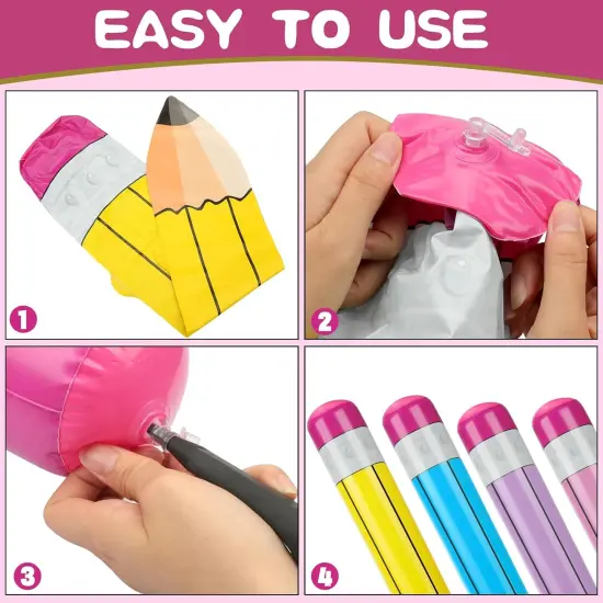 8 Pieces Giant Inflatable Pencil Balloons 28.7 Inch {2}