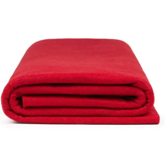 Red Acrylic Felt Fabric Soft Durable 1.6mm 1 Yard 72&Prime; Wide Thick Craft DIY Arts Crafts {1}