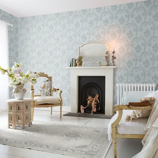 Rachel Ashwell Boudoir Beauty Blue Wallpaper {1}