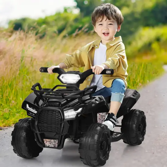 Costway 6V Kids ATV Quad Electric Ride On Car Toy Toddler with LED Light MP3 {8}