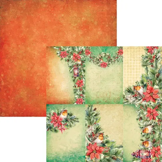 Elizabeth Crafts Double-Sided Cardstock Pack 12"X12"-Festive Holly {4}