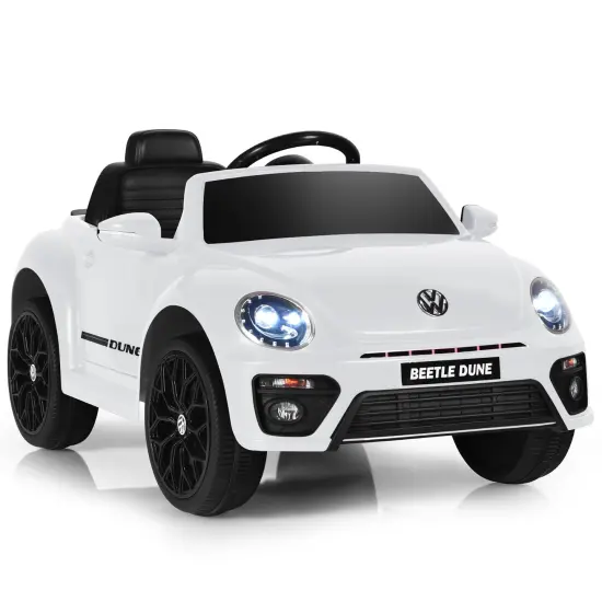 Costway 12V Kids Ride On Car Licensed Volkswagen Beetle w/ Remote Control & Music {9}