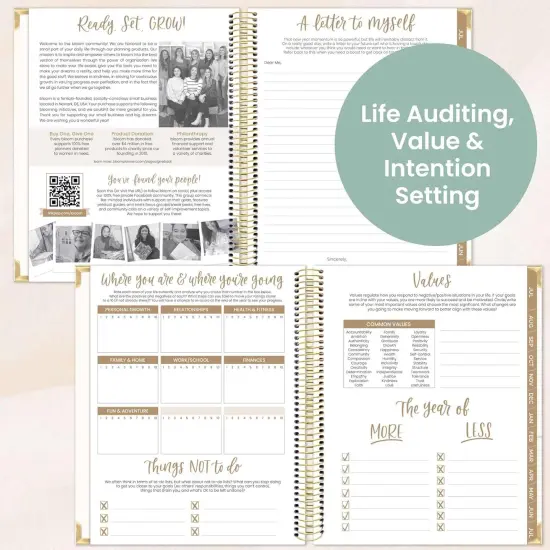 2025-2026 Hardcover Academic Year Planner - 7.5" x 9" (Cream) {4}