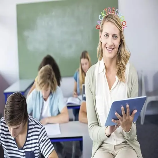 Back to School Headband Teacher Hairband Colorful {3}