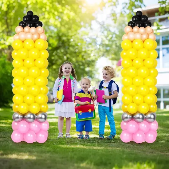 2 Sets Back to School Balloon Column Stand Kit with 205pcs Balloons {4}
