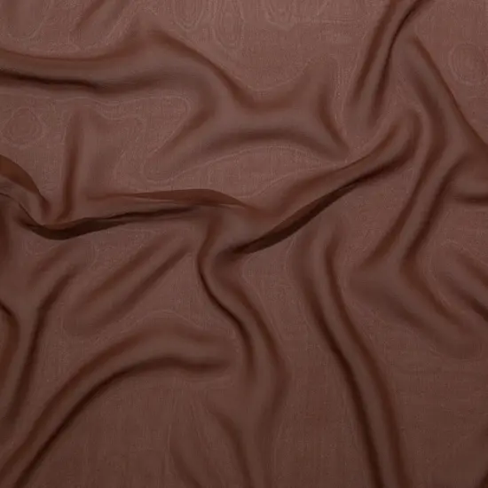 1 Yard Italian Fudgesickle Brown Stretch Silk Lightweight Sheer Fabric 57 inch Width {2}