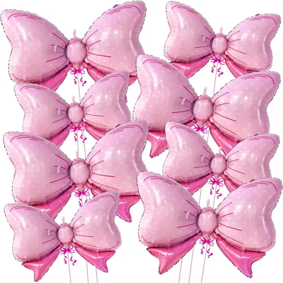 Giant Pink Bow Balloons (Pink Bowtie) {1}