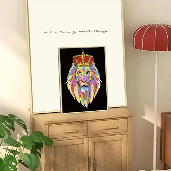 Canvas Painting Kit, 2 Pack 8x10Inch Pre Drawn Stretched Canvas Painting for Adults Lion King {4}