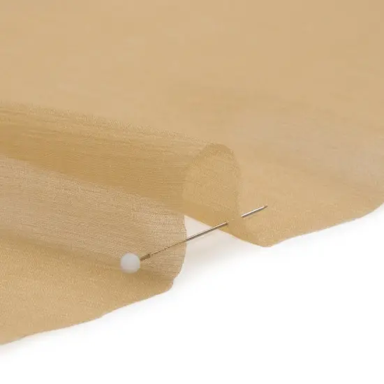 1 Yard Croissant Crinkled Silk Chiffon Fabric Sheer Lightweight Material Perfect for Party Dresses, 43 Inches Wide {2}