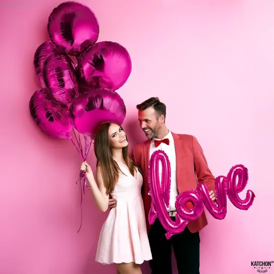 Big Hot Pink Round Balloon - 18 Inch(Hot Pink) {4}