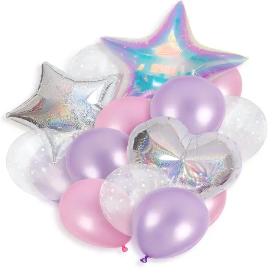 18Pcs Pearl Lilac Pink Purple Balloons Kit 32(Pink) {1}