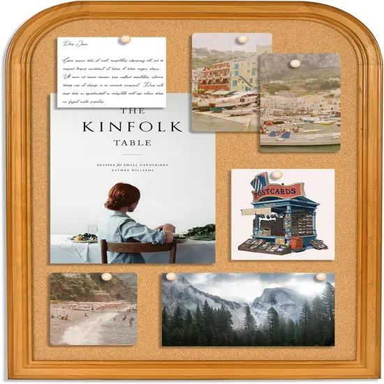 Decorative Cork Board with Frame - 23.6x17.7 Inches {1}