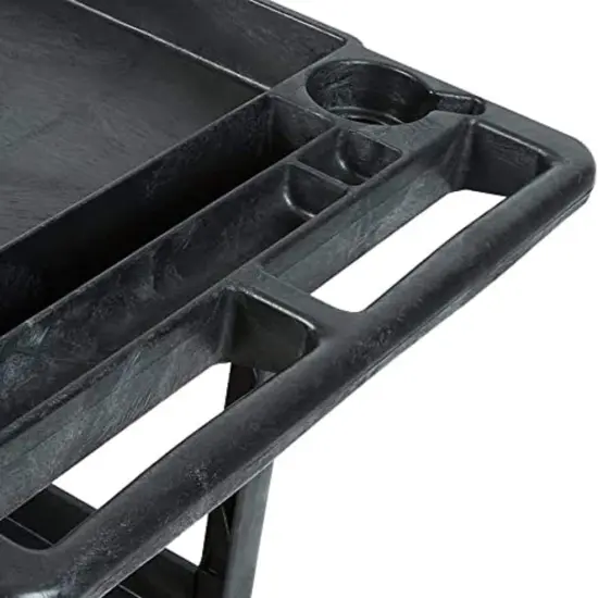 Products 2-Shelf Utility/Service Cart, Medium, Black 500 lbs. Capacity, for Warehouse {4}