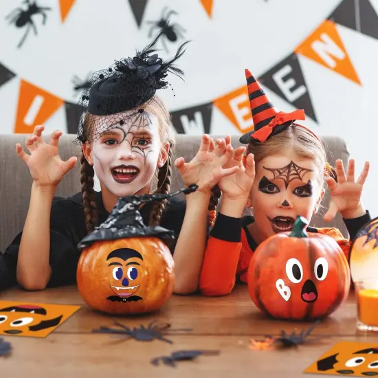 Face Stickers Halloween Pumpkin {4}