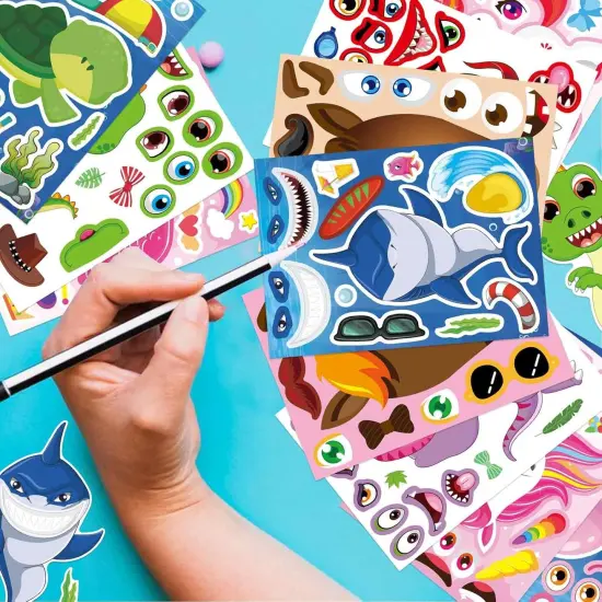 24 Sheets Make a Face Stickers for Kids Toddlers {3}