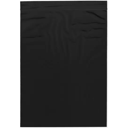 Plymor 9" x 12", Black 2 Mil Zipper Reclosable Plastic Bags {1}