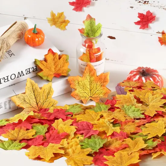 500PCS Fall Leaves - 8 Colors {5}