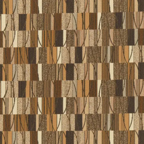 Saddle - Brown AbstractGeometric Upholstery Fabric 54 Inches" {1}