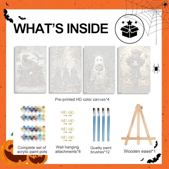 4 Pack Paint by Numbers Kit - Halloween {5}