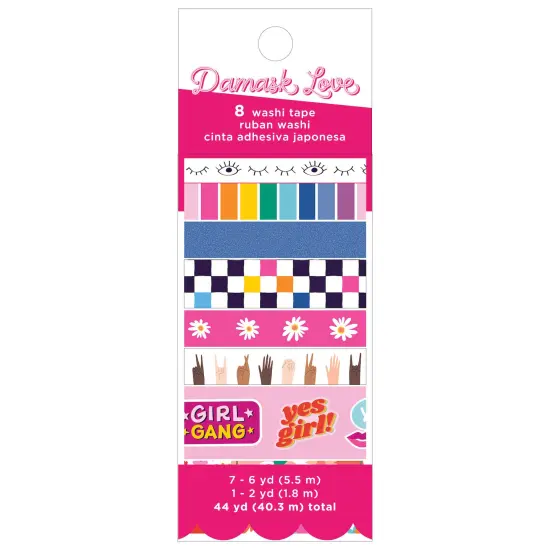 Damask Love Girl Power Washi Tape Set - 8 Rolls {1}