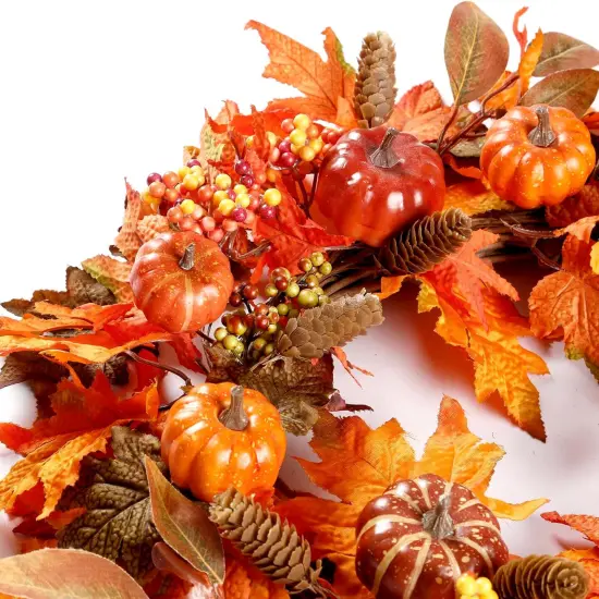 AutumnWreath Harvest Wreath Fall Decor {5}