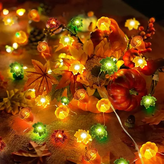 2 Pack 3D Pumpkin Lights Fall Decorations {4}