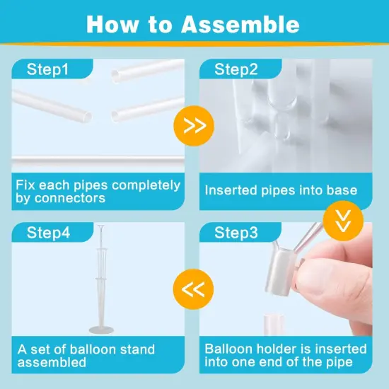 4 Sets Balloon Stand Kit For Table, Balloon Sticks {3}