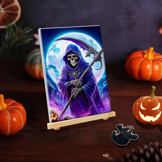 Halloween Paint by Numbers Kit - 8x12 Inch (Grim Reaper) {4}