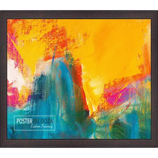 Textured Brown Picture Frame - UV Acrylic, Foam Board Backing, Hanging Hardware {7}