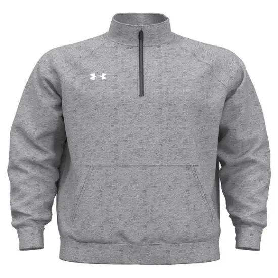 Under Armour&reg; Men's Rival Fleece Quarter-Zip Cs gr lh/ wh {1}