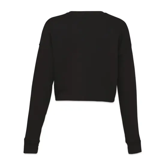Bella Canvas Cropped Crew Fleece - Black, Medium {1}