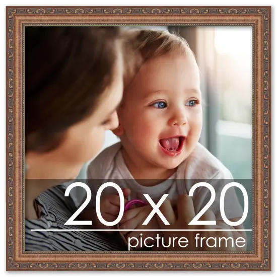 20x20 Museum-Quality Picture Frame with UV-Resistant Acrylic & Acid-Free Backing, Available in 4 Finishes - Gold, Silver, Bronze, and Black {1}