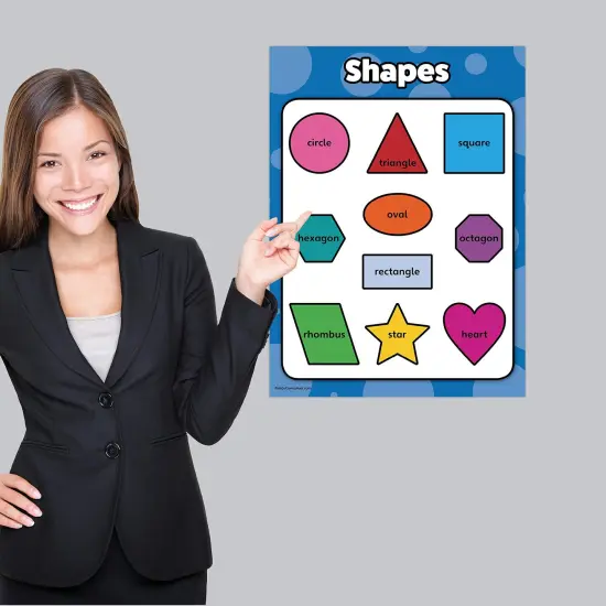 4 pack - ABC Alphabet + Numbers 1-10 + Shapes + Colors Poster Set - Toddler Educational Charts (LAMINATED, 18" x 24") {5}