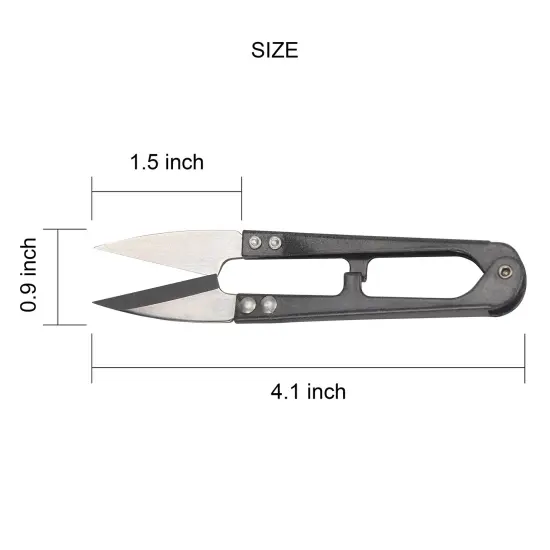 Sewing Scissors Yarn Thread Cutter 4.1inch Mini Small Snips Trimming Nipper Made of High-Carbon Steel Thread DIY Supplies for Stitch Embroidery, Knitting, Crafts (1, Black) {1}