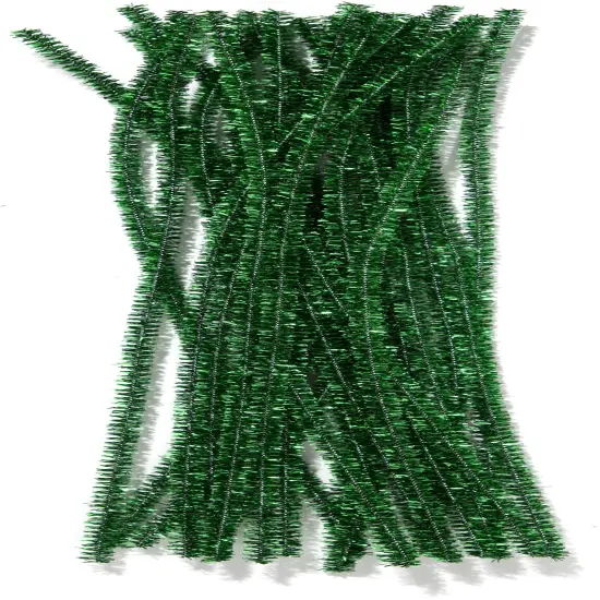 CousinDIY Tinsel Stems 6mmx12" 25/Pkg-Green {3}