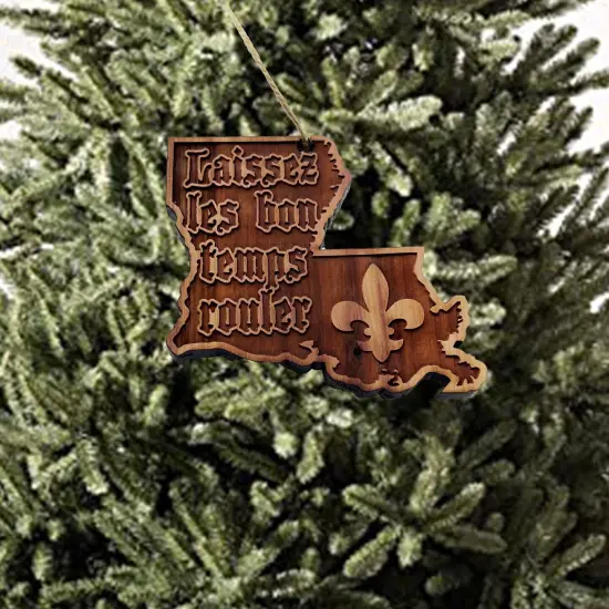 Laissez les Bon Temps Rouler - Cedar Ornament {2}