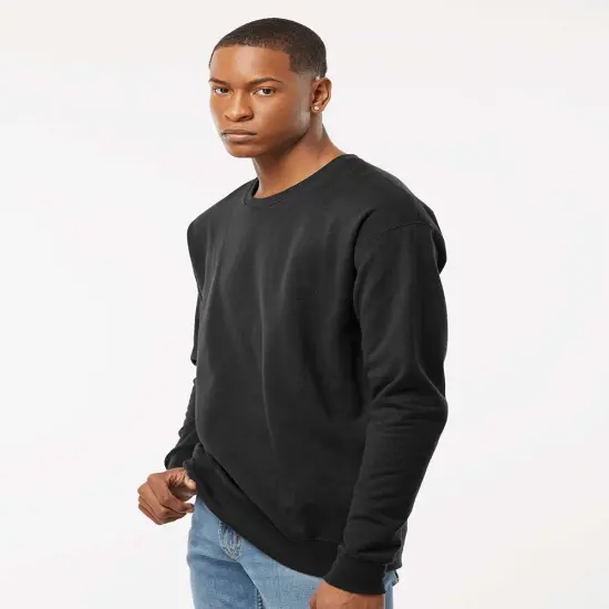 Tultex&reg; Fleece Crewneck Sweatshirt Heather Denim {7}