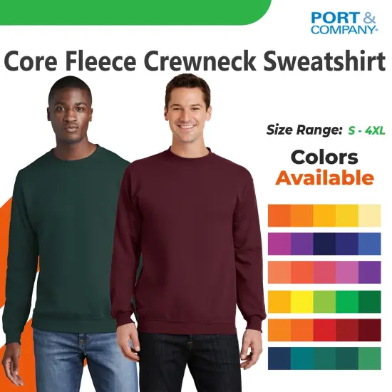 Port & Company&reg; Core Fleece Crewneck Long Sleeve Sweatshirt Heather Royal&nbsp;&nbsp; {2}