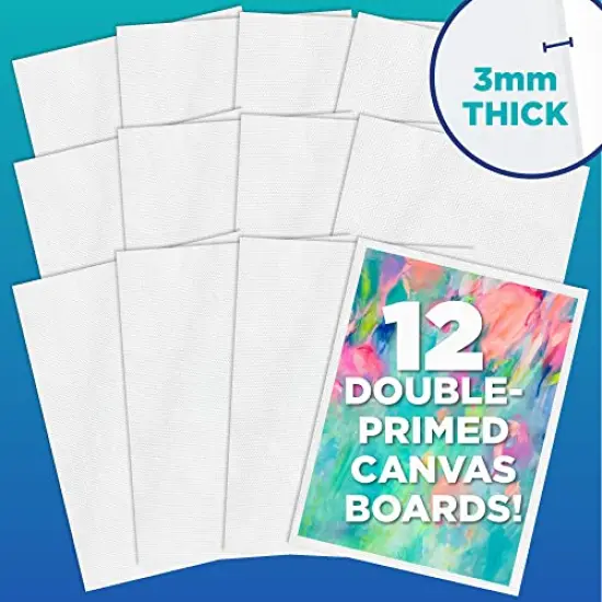 12 Pieces 8x10 Canvas Panel Boards Value , Primed, Perfect for Painting Projects, Watercolor, Oil & Acrylic Paints, Paint Canvas for Kids, Students, & Professionals {1}