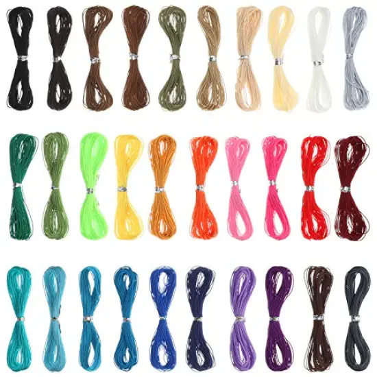30 Colors 1 mm Waxed Cord Beading Thread for DIY Macrame Necklace Bracelet Jewelry Making String, 10m Each Color {2}