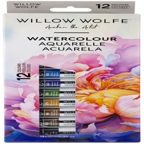Willow Wolfe Essential Watercolor Paint Set 12ml 12/Pkg-Assorted Colors {1}
