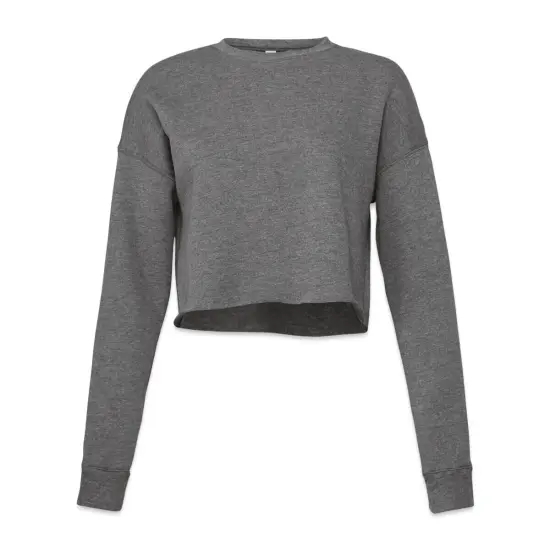 Bella Canvas Cropped Crew Fleece - Deep Heather, Large {1}