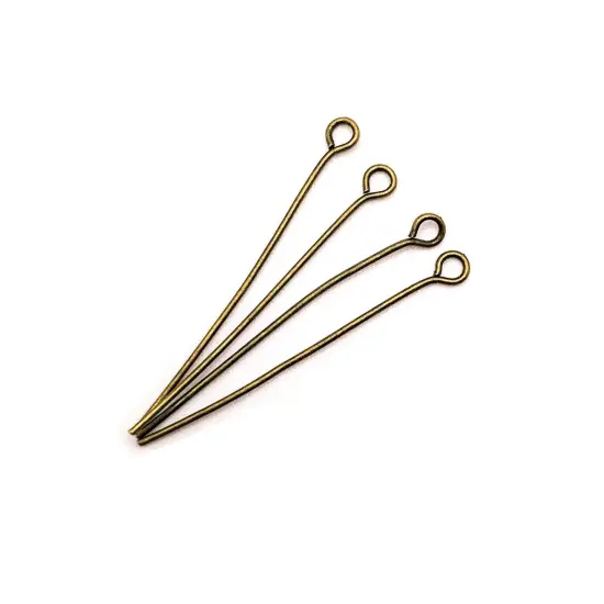 100 or 500 Pieces: 35 mm Bronze Plated Eye pins, 21g {3}